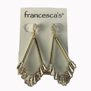 Gold Diamond Dangle Earrings